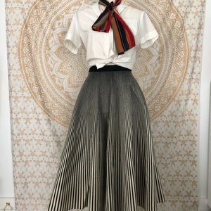 Vintage 50s striped Circle Skirt wool knit